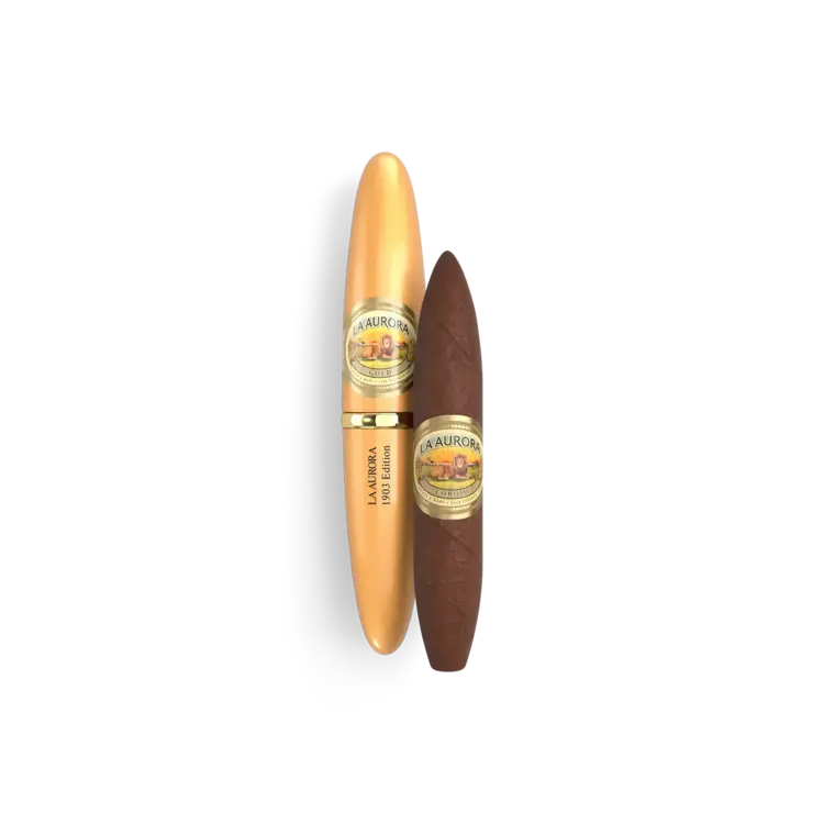 La Aurora La Aurora Preferido Double Figurado Tubo Gold - single