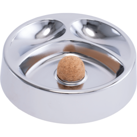 Lucienne Metal 2 Pipe Ashtray - Mirror Silver