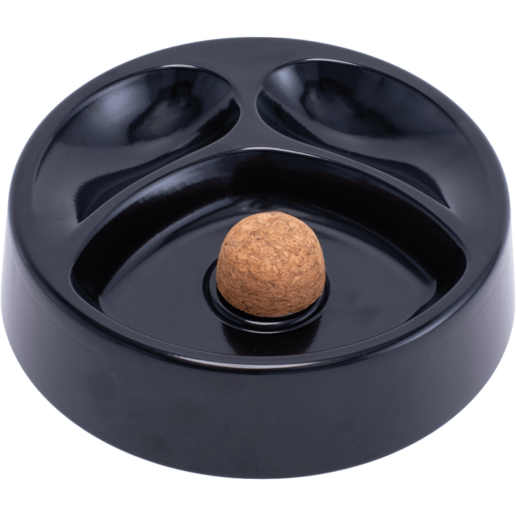 Lucienne Metal 2 Pipe Ashtray - Black