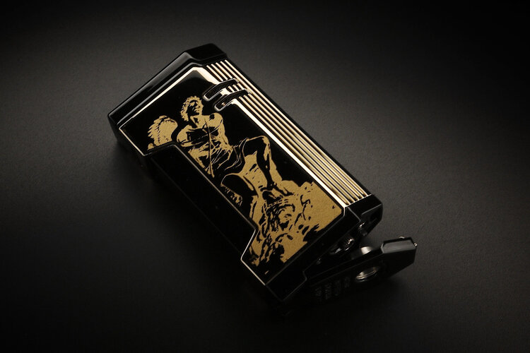 Prometheus Accessories Prometheus 2024 God of Fire Lighter Magma X - Gold on Black Lacquer