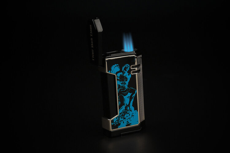 Prometheus Accessories Prometheus 2024 God of Fire Lighter Magma X - Blue on Black Lacquer