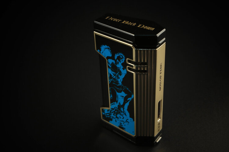 Prometheus Accessories Prometheus 2024 God of Fire Lighter Magma X - Blue on Black Lacquer