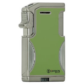 SMKN SMKN DoS Lighter - Soft Flame & Jet Flame - Olive Green & Black Chrome