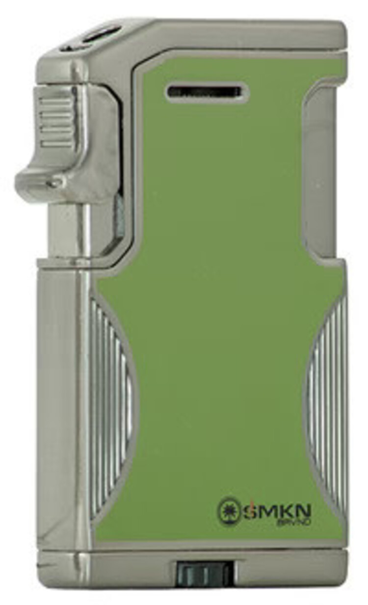 SMKN SMKN DoS Lighter - Soft Flame & Jet Flame - Olive Green & Black Chrome