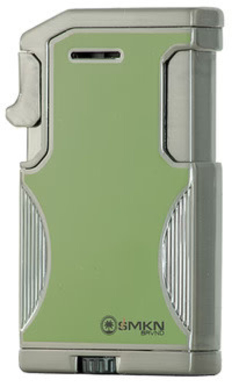 SMKN SMKN DoS Lighter - Soft Flame & Jet Flame - Olive Green & Black Chrome