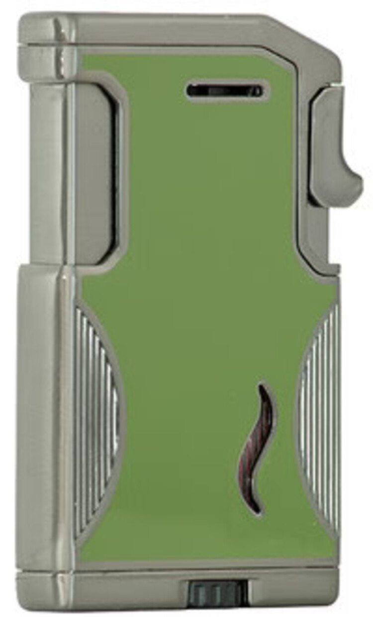 SMKN SMKN DoS Lighter - Soft Flame & Jet Flame - Olive Green & Black Chrome