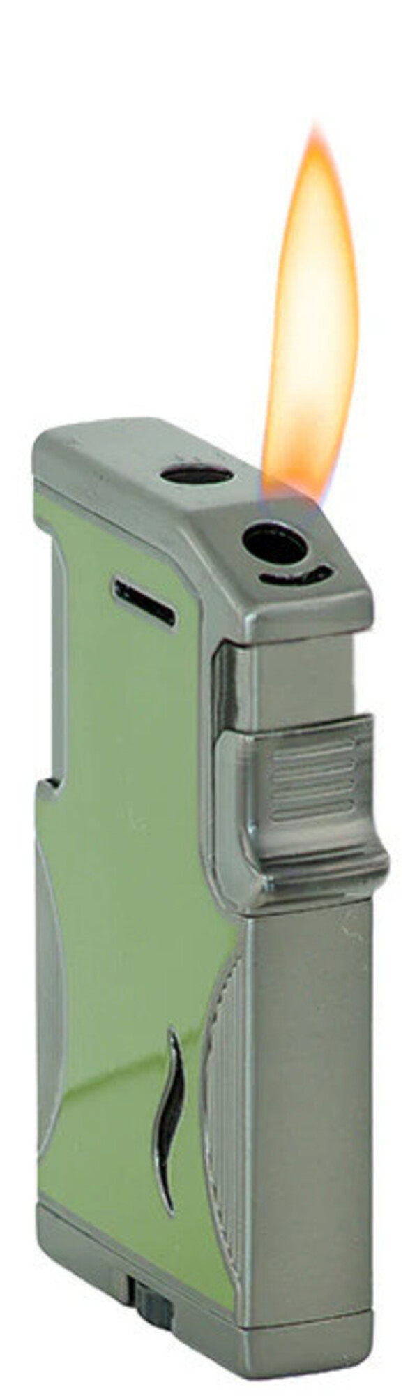 SMKN SMKN DoS Lighter - Soft Flame & Jet Flame - Olive Green & Black Chrome