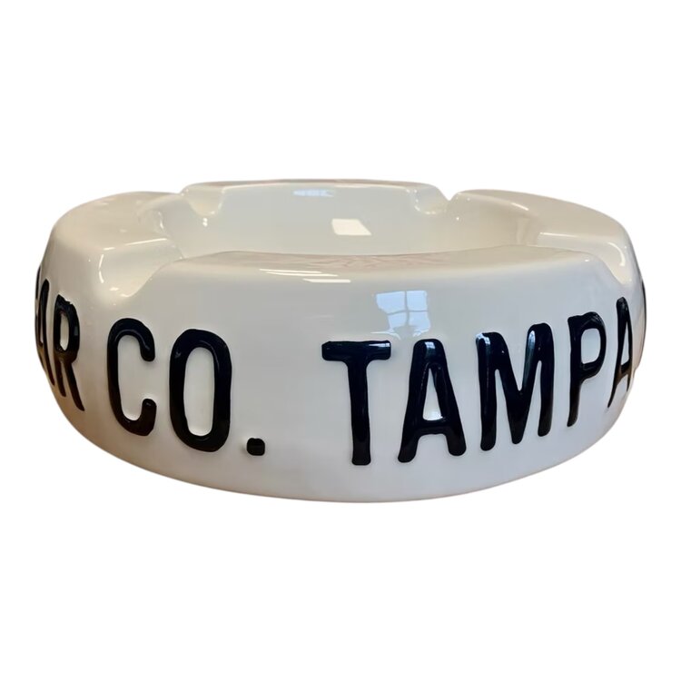 JC Newman Vintage Cigar Ashtray - White