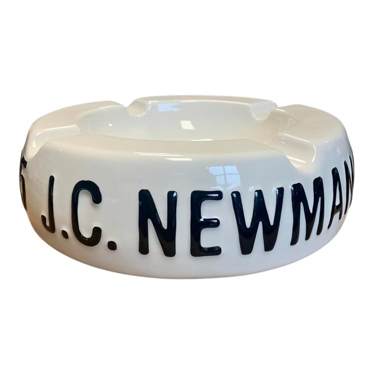 JC Newman Vintage Cigar Ashtray - White