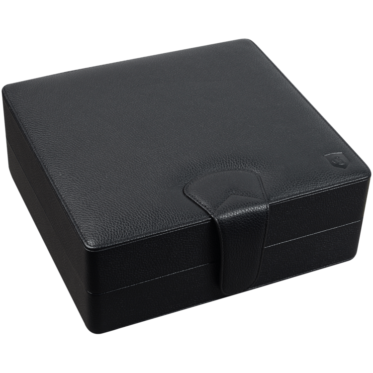 Guardsman Guardsman Black Leather Travel Humidor - Holds 30 cigars