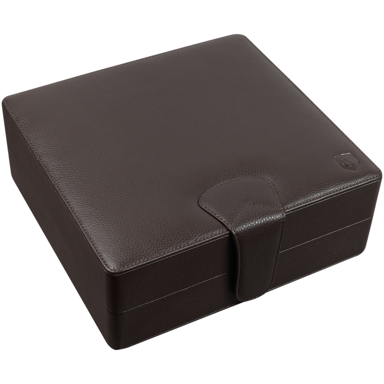 Guardsman Guardsman Brown Leather Travel Humidor - Holds 30 cigars