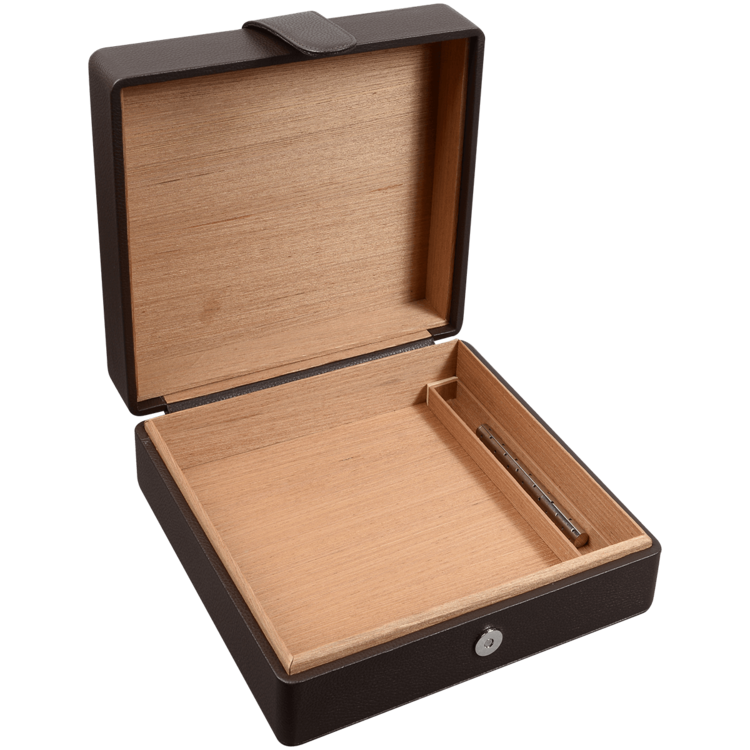 Guardsman Guardsman Brown Leather Travel Humidor - Holds 30 cigars