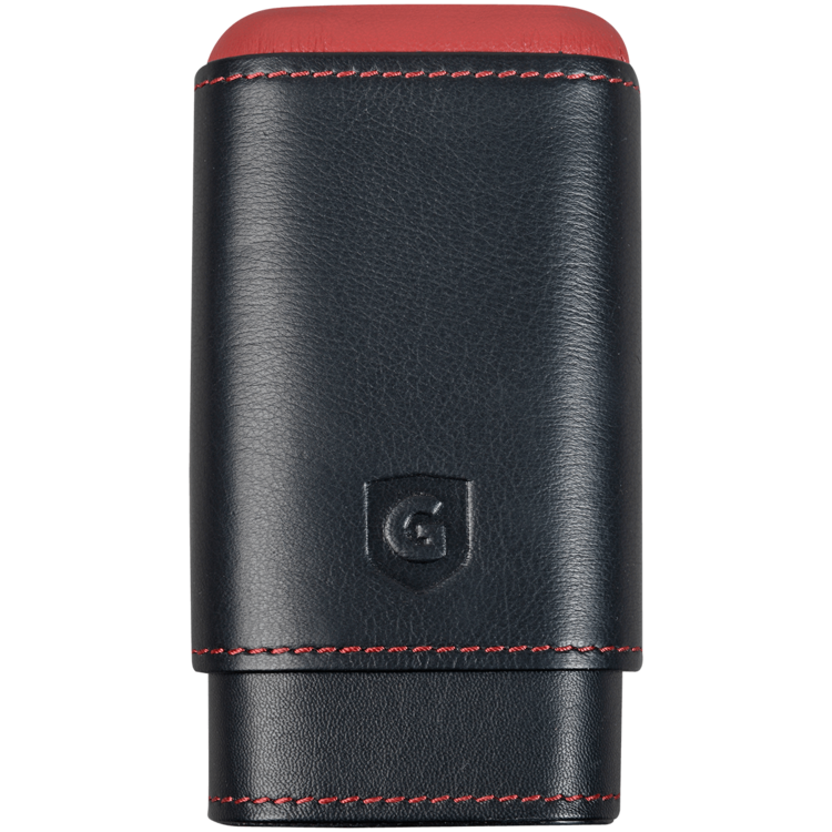 Guardsman Guardsman 3 Finger Cigar Case - Black and Red