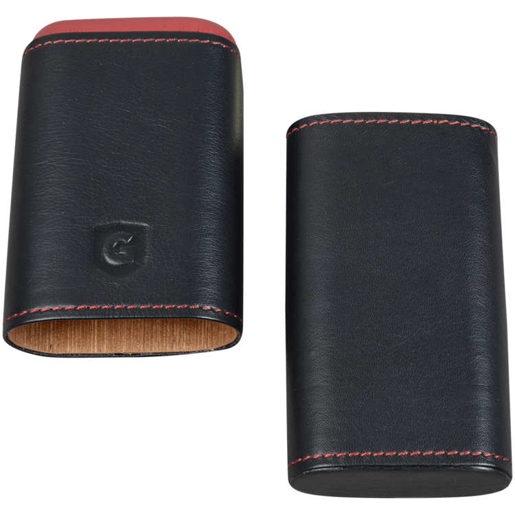 Guardsman Guardsman 3 Finger Cigar Case - Black and Red