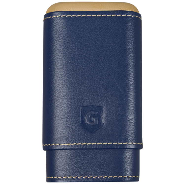 Guardsman Guardsman 3 Finger Cigar Case - Navy Blue and Gold