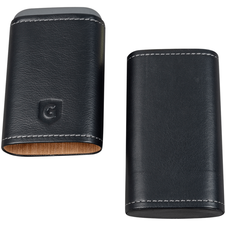 Guardsman Guardsman 3 Finger Cigar Case - Black and Grey