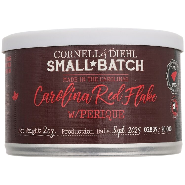 Cornell & Diehl C&D Small Batch Pipe Tobacco Carolina Red Flake Tins 2 oz.
