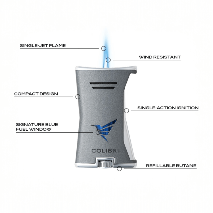 Colibri Colibri Slim Lighter - Black and Black