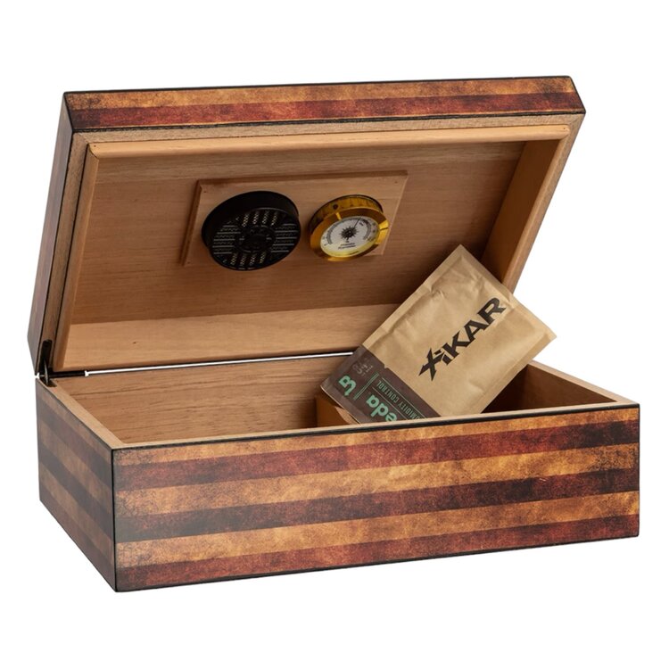 Quality Importers Capri "Old Glory" Humidor - Holds 50 cigars
