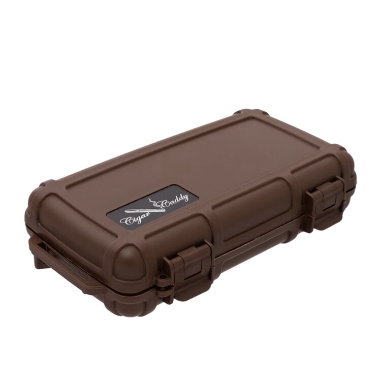 Cigar Caddy Cigar Caddy Travel Humidor - Holds 5 - Brown