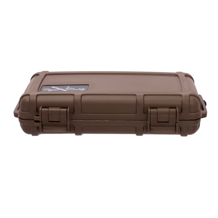 Cigar Caddy Cigar Caddy Travel Humidor - Holds 5 - Brown