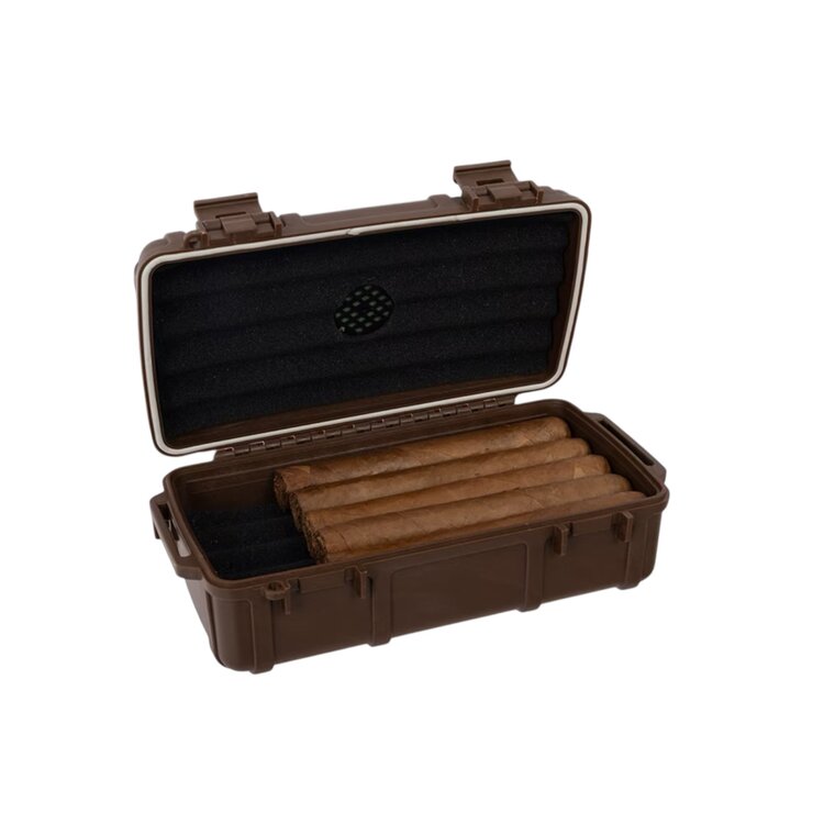 Cigar Caddy Cigar Caddy Travel Humidor - Holds 10 - Brown