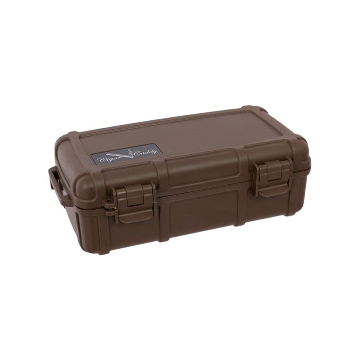 Cigar Caddy Cigar Caddy Travel Humidor - Holds 10 - Brown