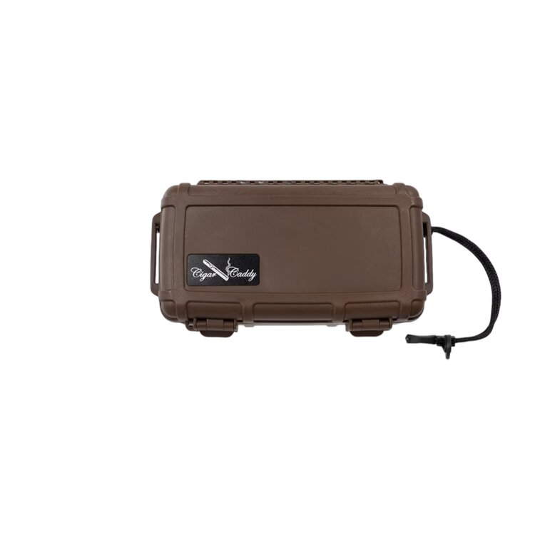 Cigar Caddy Cigar Caddy Travel Humidor - Holds 10 - Brown