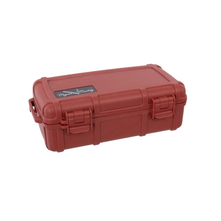 Cigar Caddy Cigar Caddy Travel Humidor - Holds 10 - Red