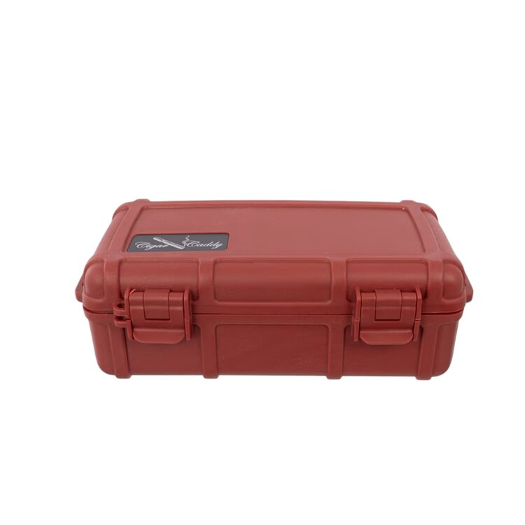Cigar Caddy Cigar Caddy Travel Humidor - Holds 10 - Red