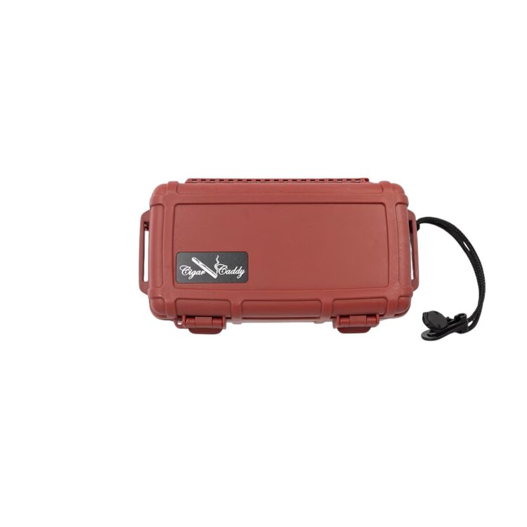 Cigar Caddy Cigar Caddy Travel Humidor - Holds 10 - Red
