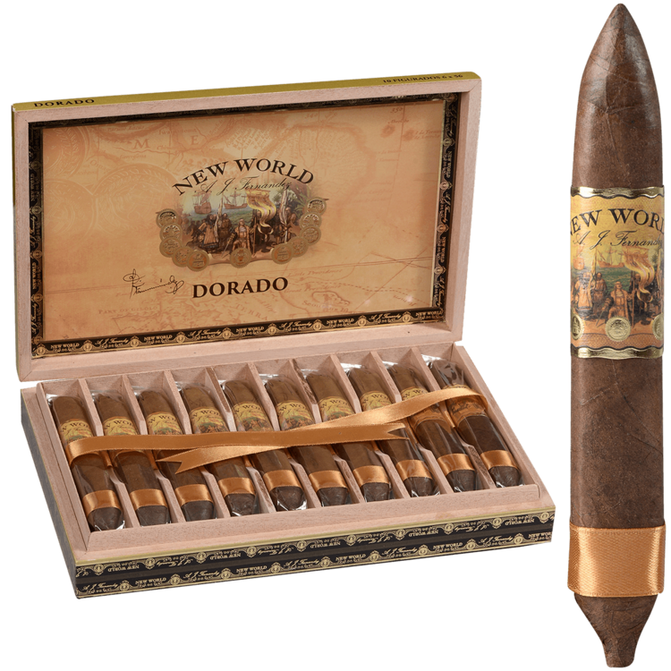 AJ Fernandez New World New World Dorado  Figurado - Box 10