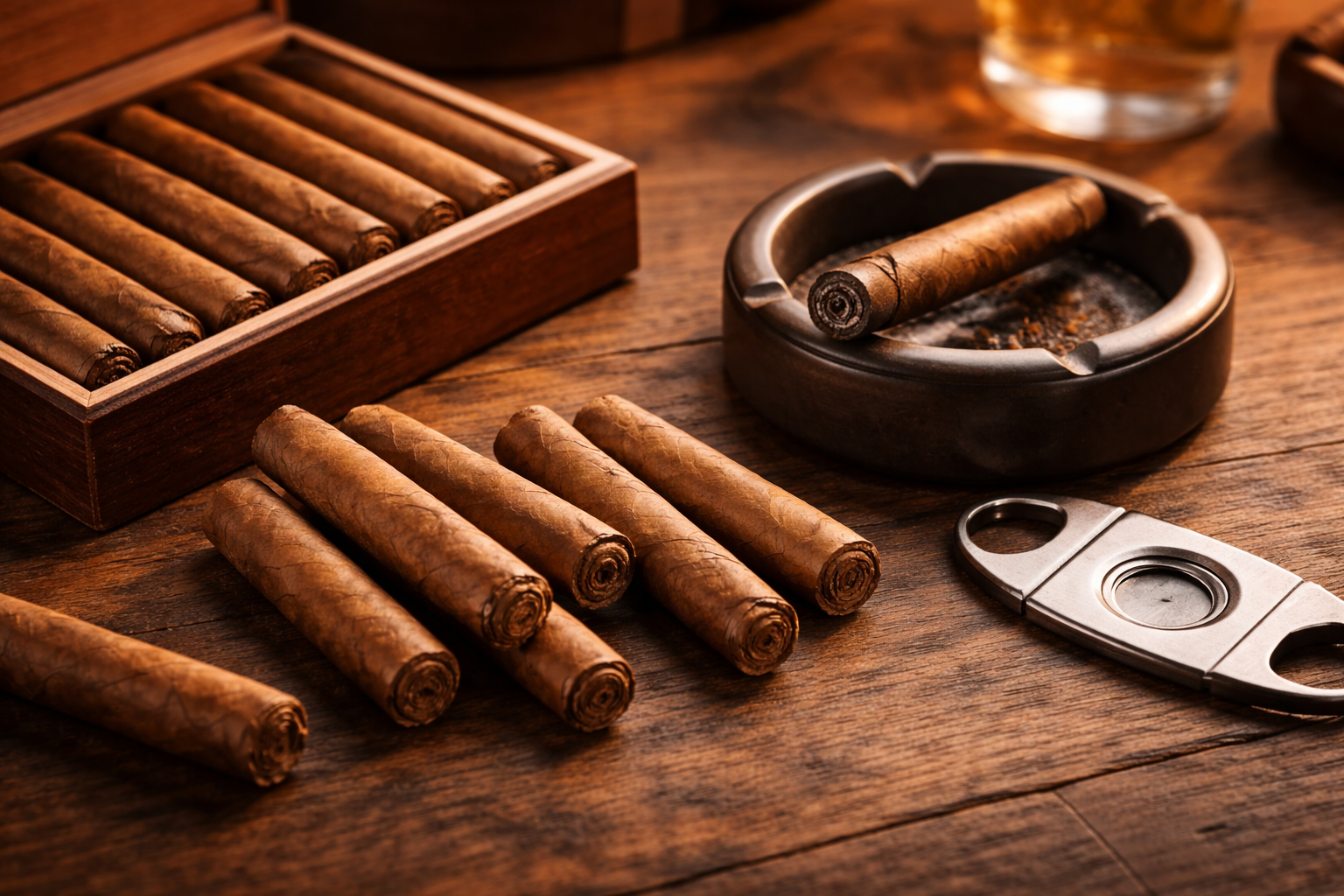 Small cigar suited for a quick smoke during cold weather.