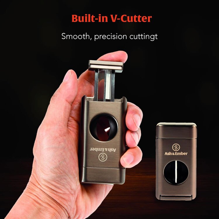 Ash & Ember Ash & Ember - Empire Cigar Lighter - Triple Torch and V-Cutter
