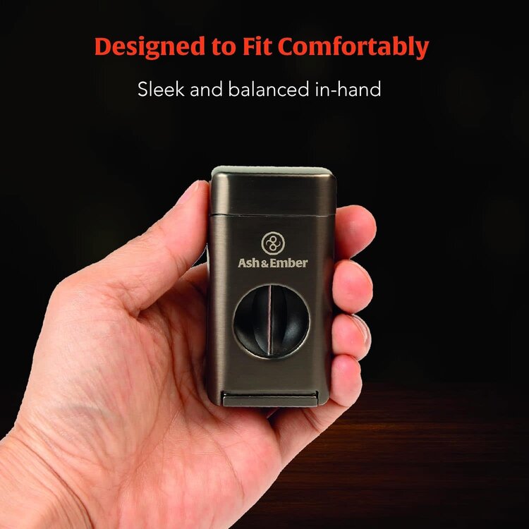 Ash & Ember Ash & Ember - Empire Cigar Lighter - Triple Torch and V-Cutter