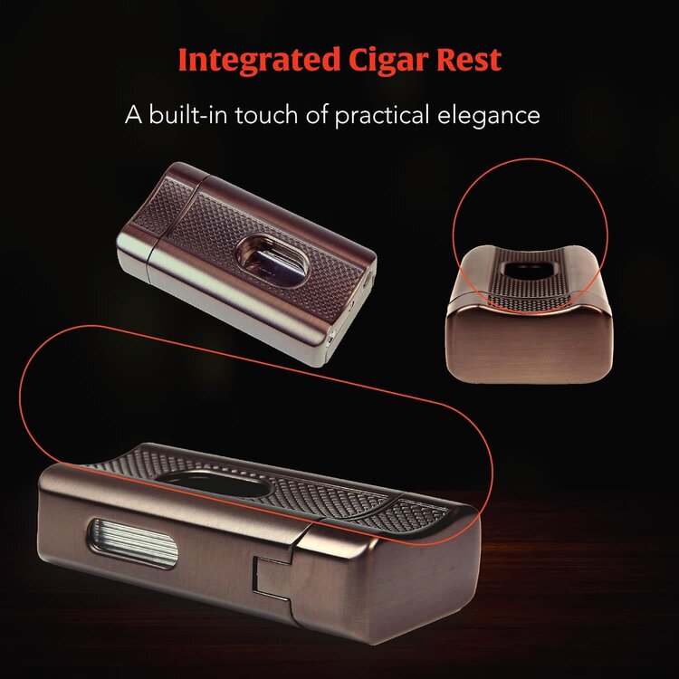 Ash & Ember Ash & Ember - Empire Cigar Lighter - Triple Torch and V-Cutter