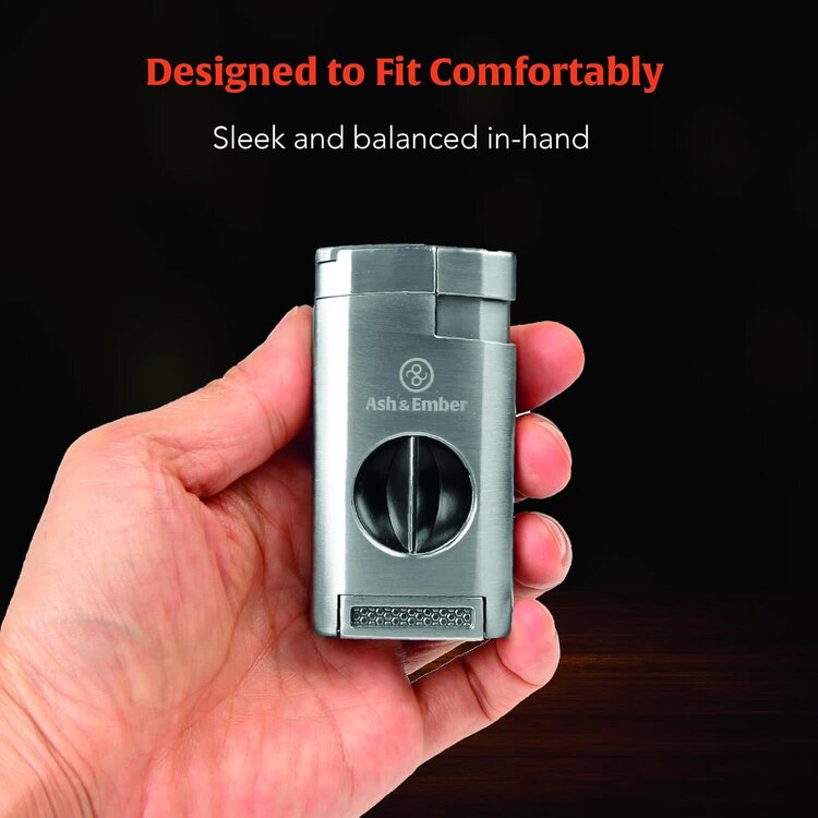 Ash & Ember Ash & Ember - Spirit Cigar Lighter - Triple Torch and V-Cutter