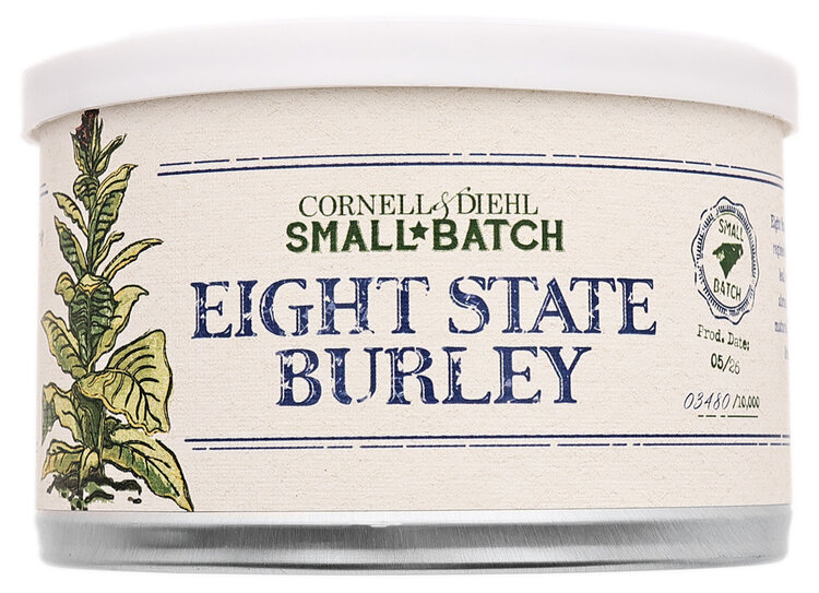 Cornell & Diehl C&D Pipe Tobacco Eight State Burley Tins 2 oz.