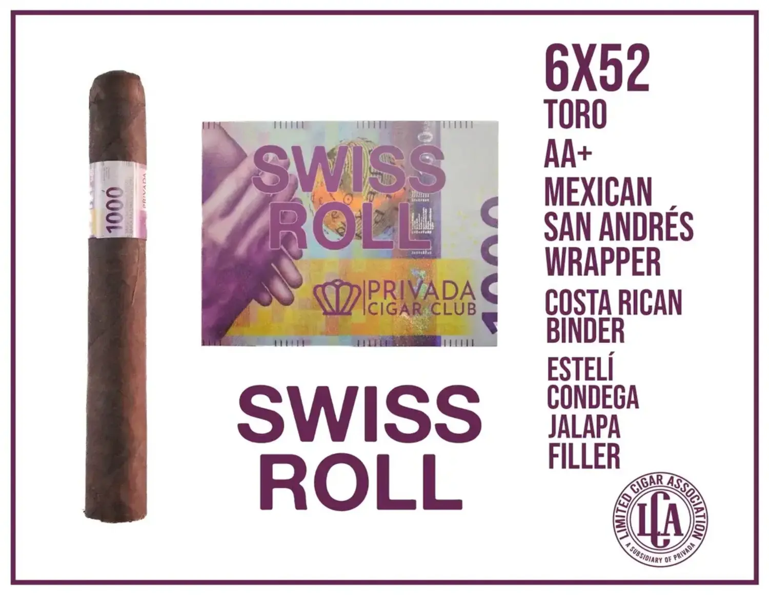 LCA - Swiss Roll by AJ Fernandez - single - The Cigar Merchant of