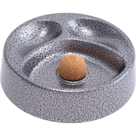 Lucienne Metal 2 Pipe Ashtray - Crackle Grey