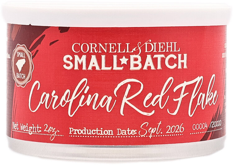 Cornell & Diehl C&D Small Batch Pipe Tobacco Carolina Red Flake 2026 Tins 2 oz.