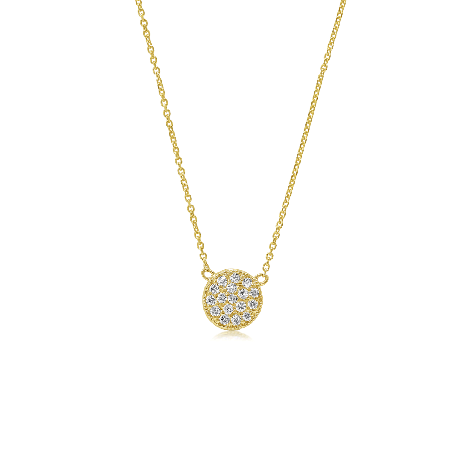 14K D:0.36CT Round Diamond Pendant Necklace - Letran Jewelers