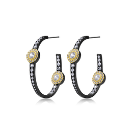 Black Oval Hoops