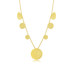 Gold Circles Short Necklace
