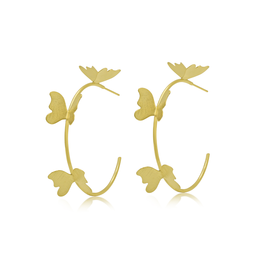 Gold Plated Butterflies Earrings