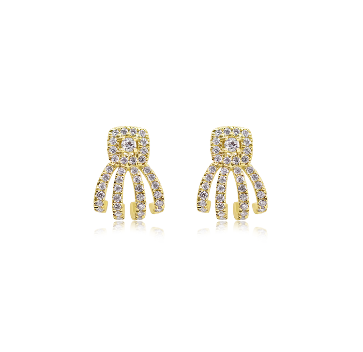 Gold Earring with Diamonds