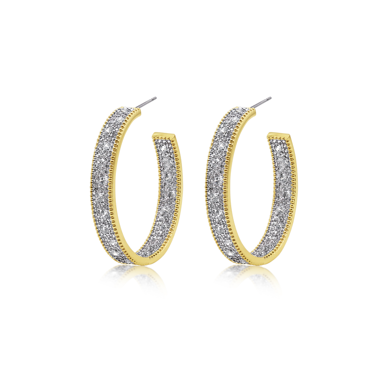 Pave Hoop Earring