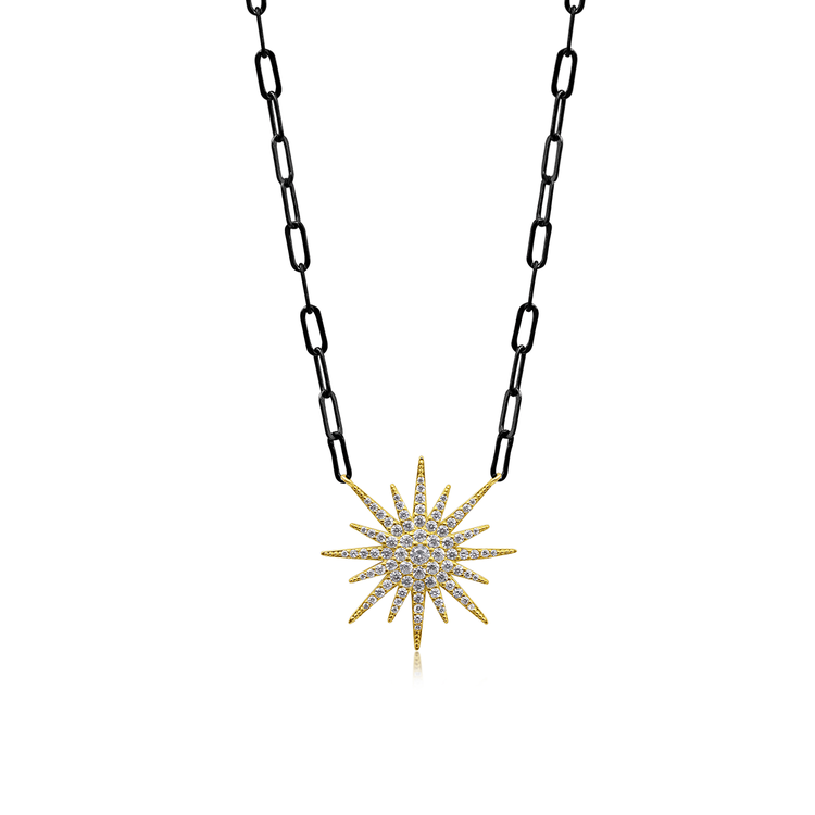 PaperClip Starburst Necklace