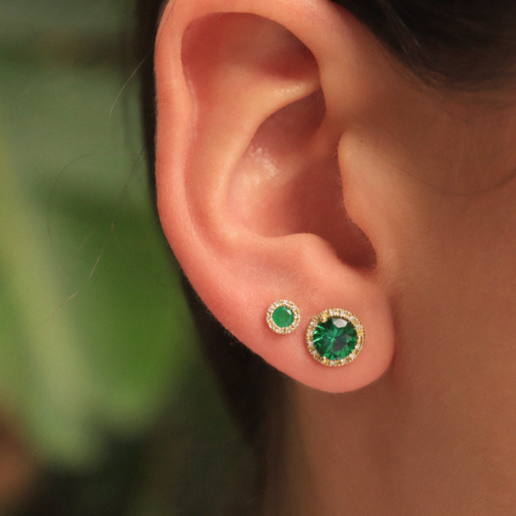 Golden Halo Gemstuds