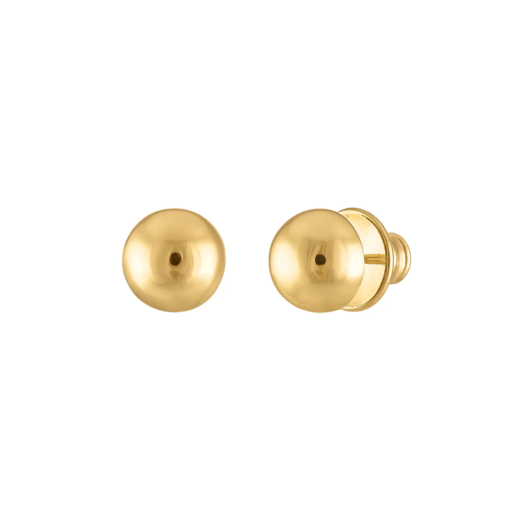 Gold Ball Stud Earrings